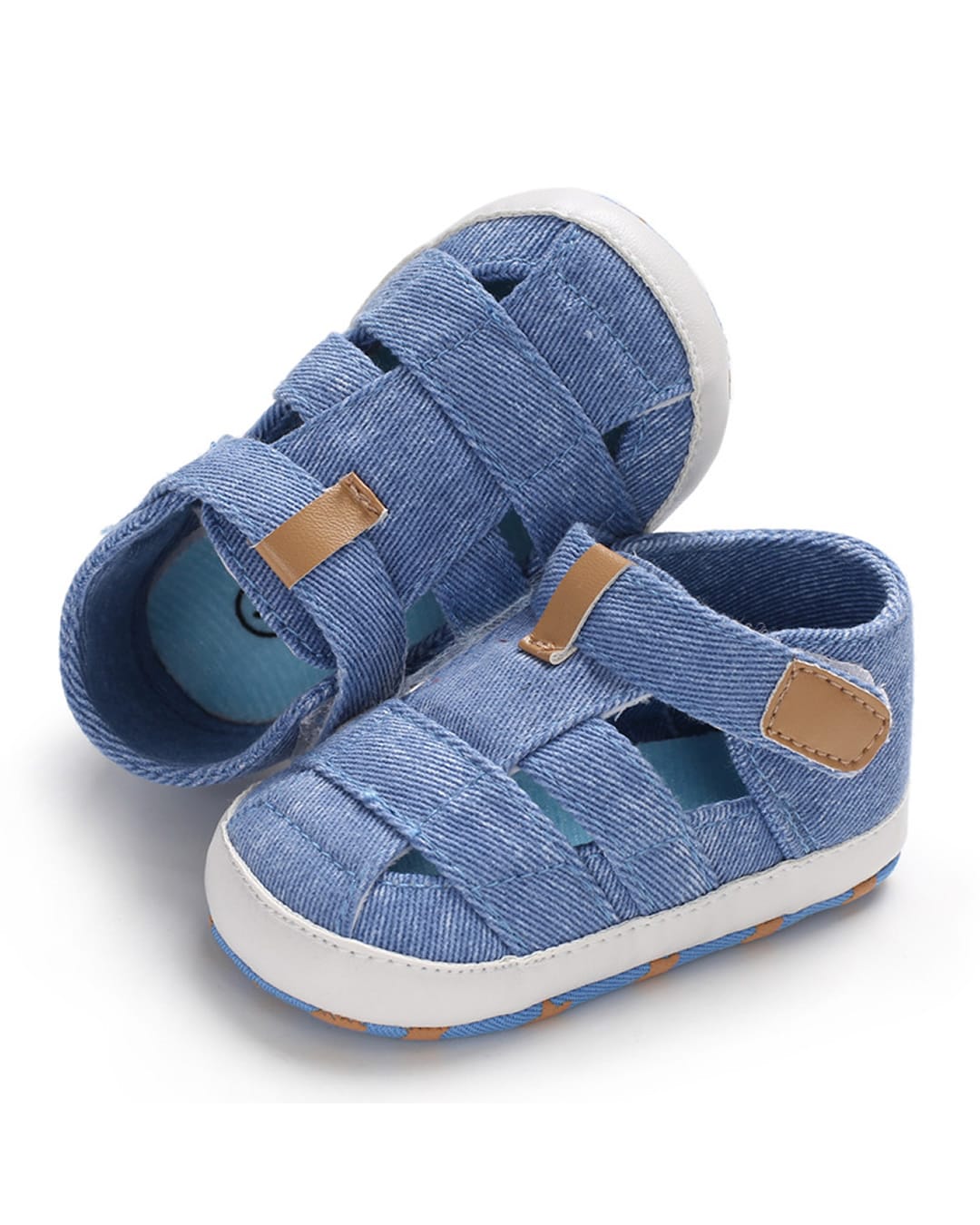 NSH-172-1 Πέδιλα αγκαλιάς μπλε με χρατς - Image 1