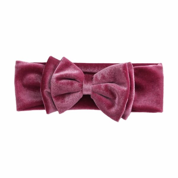 Κορδέλα μαλλιών βελούδινη με διπλό φιόγκο - Image 3