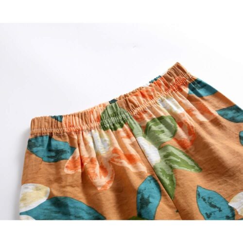 Σετ boho floral καφέ-μπλε-σομόν - Image 3