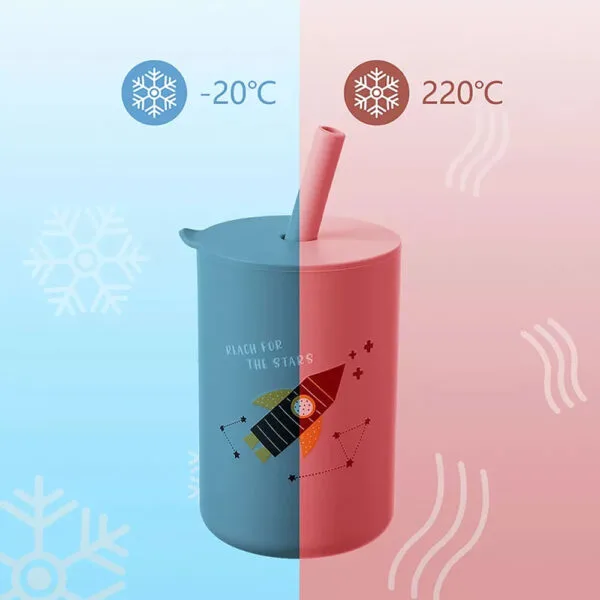 Ποτηράκι Σιλικόνης Σάπιο Μήλο Ουράνιο Τόξο 160ml - Image 2