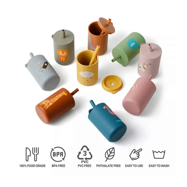 Ποτηράκι Σιλικόνης Σάπιο Μήλο Ουράνιο Τόξο 160ml - Image 4