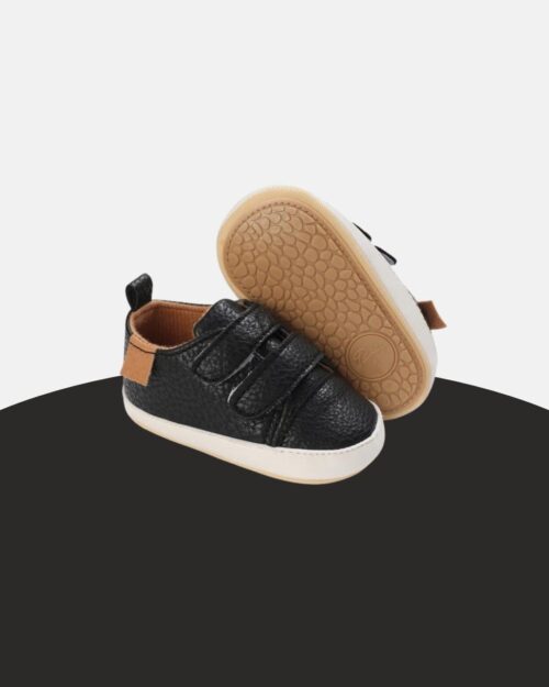 Παπουτσάκια τύπου sneakers μαύρα - Image 2