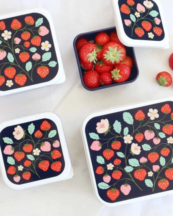A little lovely company Δοχείο φαγητού Lunch box set Strawberries - Image 3