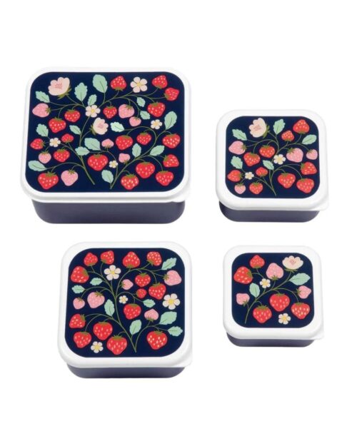 A little lovely company Δοχείο φαγητού Lunch box set Strawberries - Image 4