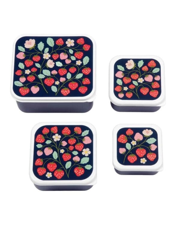 A little lovely company Δοχείο φαγητού Lunch box set Strawberries - Image 4