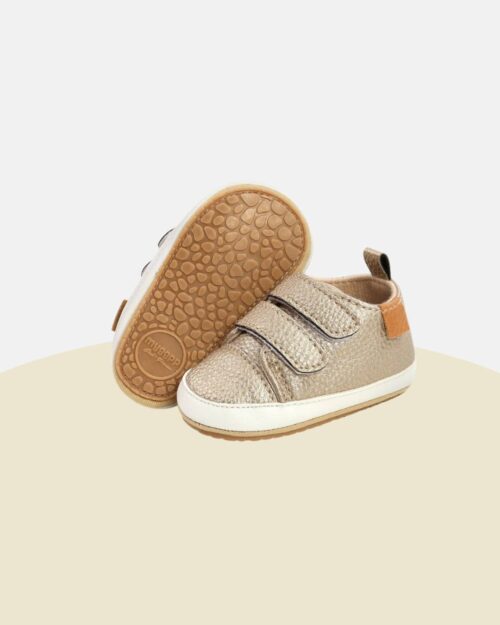 Παπουτσάκια τύπου sneakers χρυσά - Image 3