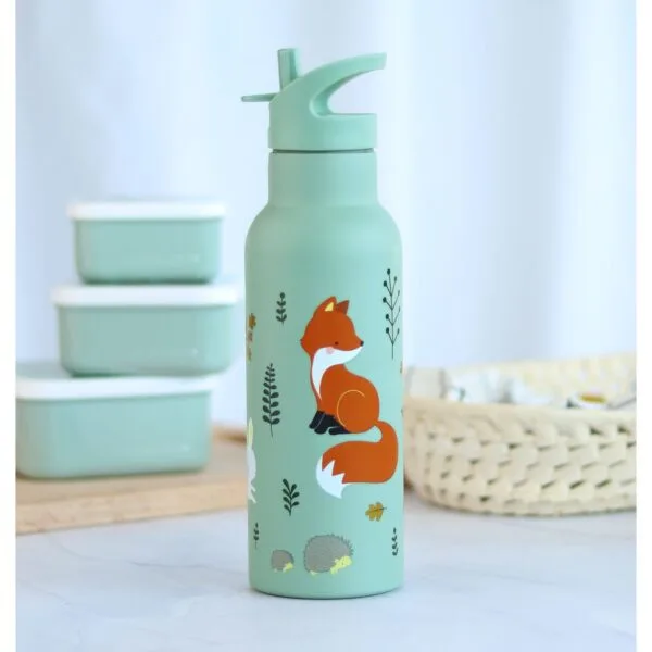 A Little Lovely Company XL Μπουκάλι με διπλό τοίχωμα από ανοξείδωτο ατσάλι 500ml Forest Friends - Image 3