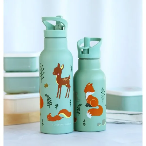 A Little Lovely Company XL Μπουκάλι με διπλό τοίχωμα από ανοξείδωτο ατσάλι 500ml Forest Friends - Image 2