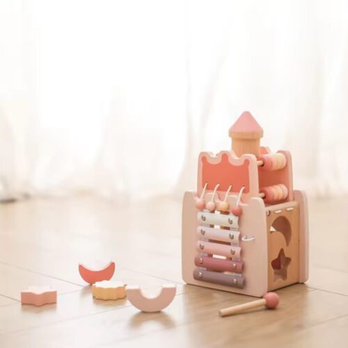 Ξύλινος κύβος δραστηριοτήτων Montessori Princess Castle - Image 4