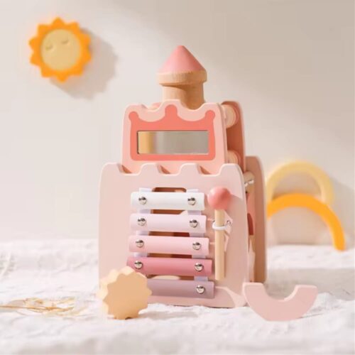 Ξύλινος κύβος δραστηριοτήτων Montessori Princess Castle - Image 5