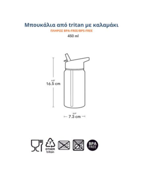 A little lovely company Παγούρι Tritan 450ml Unicorn Dreams - Image 5