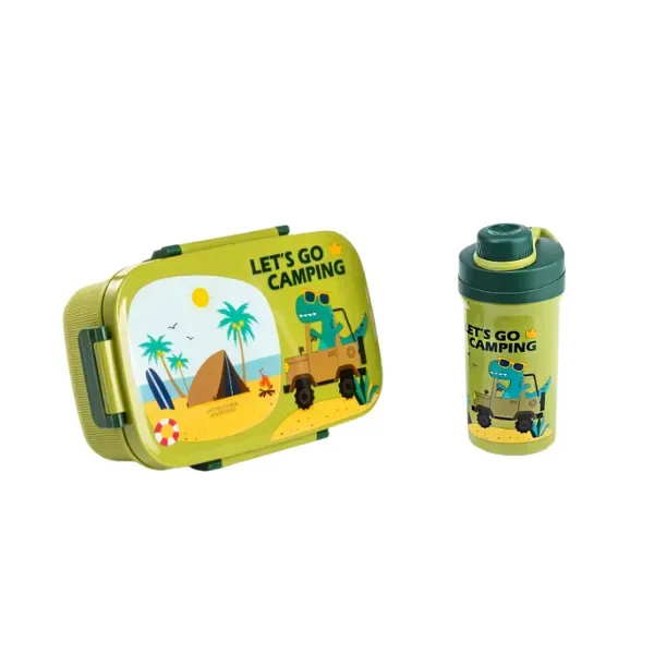 Σετ δοχείο φαγητού και παγούρι Δεινόσαυρος - Image 1