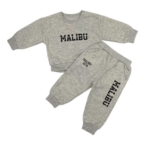 Βρεφικό Σετ Φόρμας εκρού-γκρι Malibu