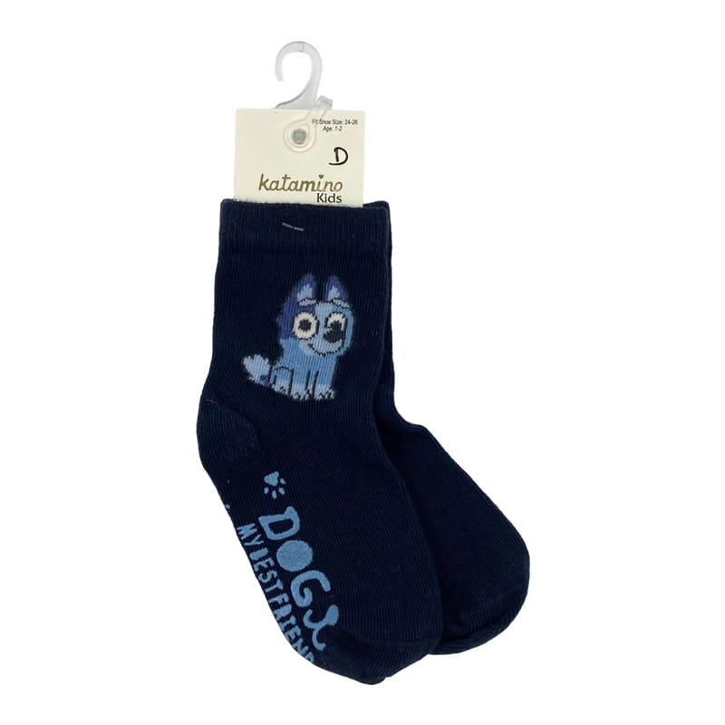 K20287D Κάλτσες μπλε σκούρο DOG - Image 1