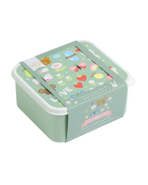 A little lovely company Σετ 4 δοχεία φαγητού Lunch & Snack Box Joy - Image 3
