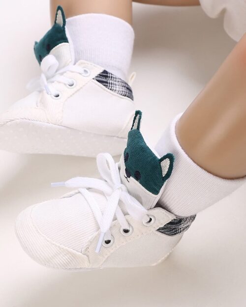 Παπούτσια αγκαλιάς λευκά sneakers Αλεπού - Image 2