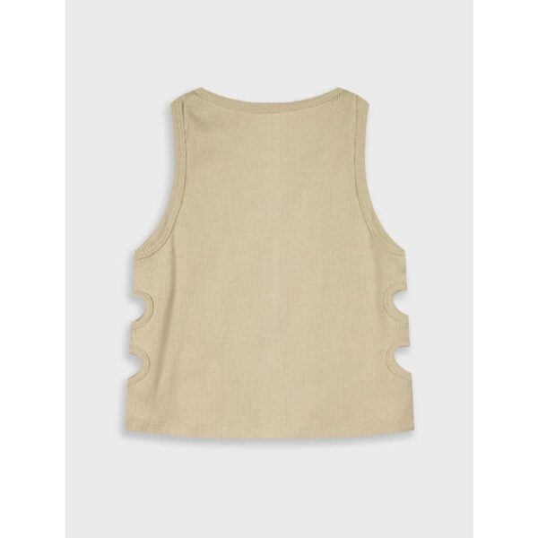 Παιδική μπλούζα crop top για κορίτσι μπεζ - Image 3