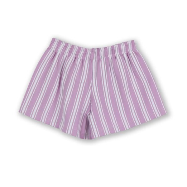 Παιδικό σετ για κορίτσι με σορτς κίτρινο-ριγέ λιλά - Image 4