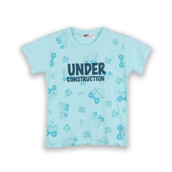 Παιδικό σετ για αγόρι με σορτς aqua-πετρόλ - Image 3