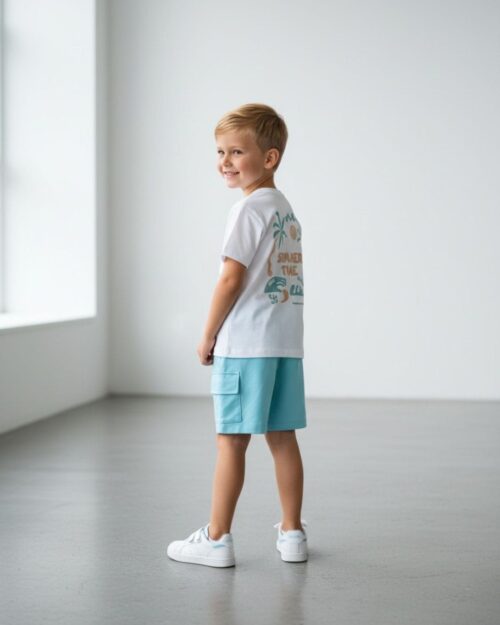 Παιδικό σετ για αγόρι με σορτς Summer Time - Image 3