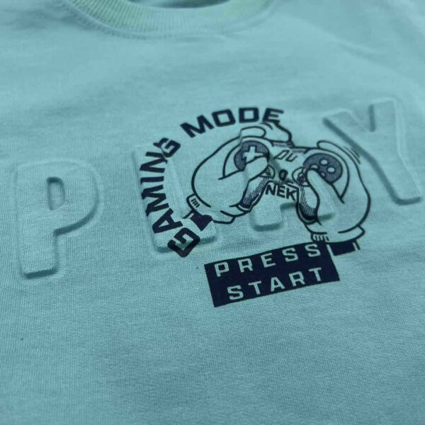 Παιδικό σετ φόρμας για αγόρι αχνούδιαστο πετρόλ-μπλε σκούρο - Image 3