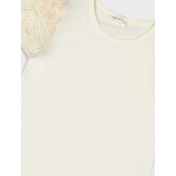 Παιδικό σετ για κορίτσι εκρού με ανάγλυφη φούστα - Image 3