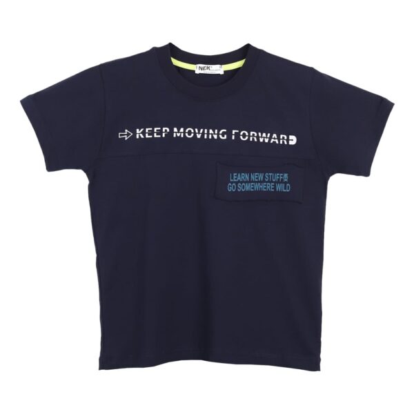 Παιδικό σετ για αγόρι σκούρο μπλε-πετρόλ με σορτς - Image 2