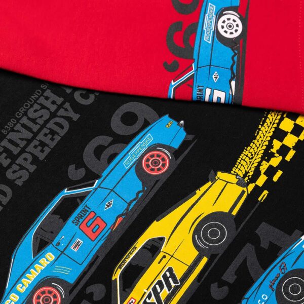 Παιδικό σετ για αγόρι μαύρο-κόκκινο με σορτς - Image 3