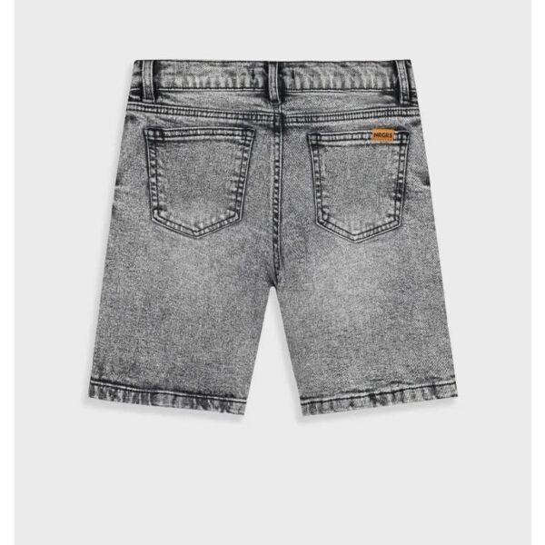 Παιδική βερμούδα για αγόρι τζιν γκρι με σκισίματα - Image 3
