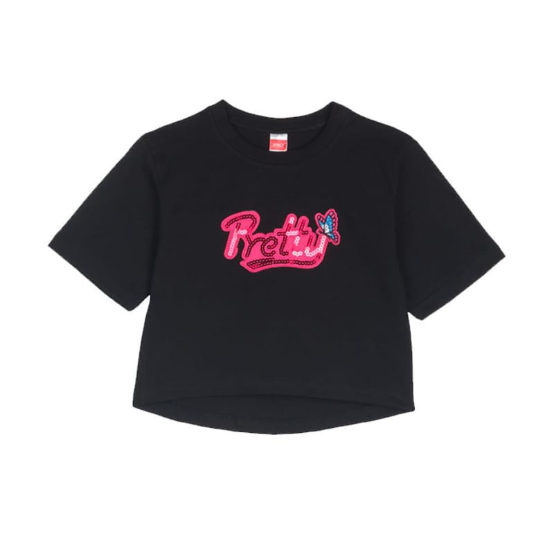 2513507 Παιδική μπλούζα για κορίτσι μαύρη Pretty - Image 1