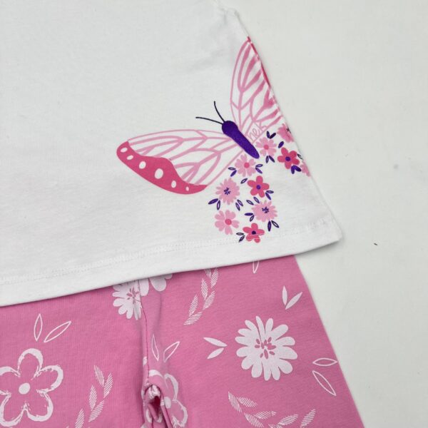 Βρεφικό σετ για κορίτσι λευκό-ροζ Πεταλούδα - Image 2