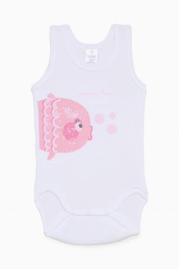 Βρεφικά κορμάκια για κορίτσι λευκά (6 τμχ) - Image 5