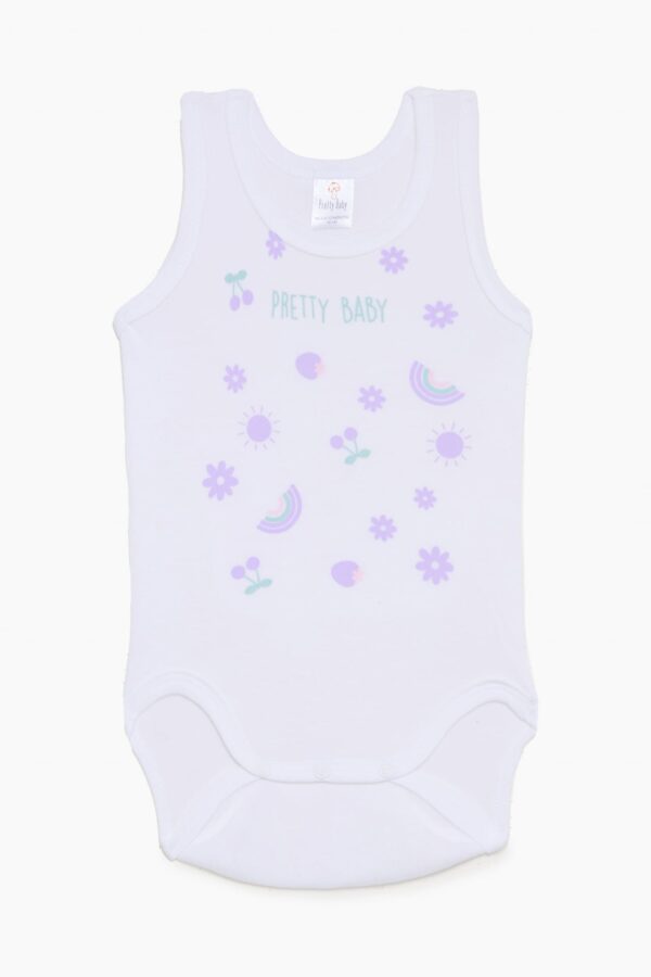 Βρεφικά κορμάκια για κορίτσι λευκά (6 τμχ) - Image 6