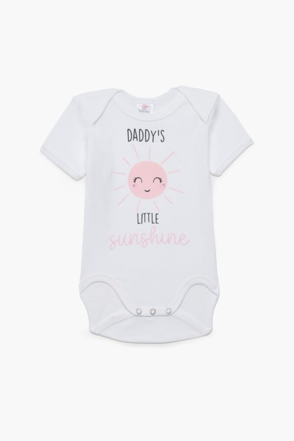 Βρεφικά κορμάκια για κορίτσι λευκά (6 τμχ) - Image 4