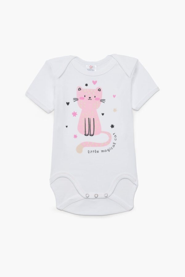 Βρεφικά κορμάκια για κορίτσι λευκά (6 τμχ) - Image 7