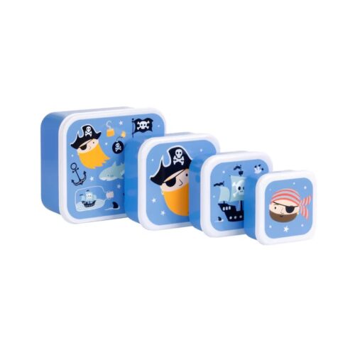 A little lovely company Σετ 4 δοχεία φαγητού Lunch & Snack Box Pirates - Image 2