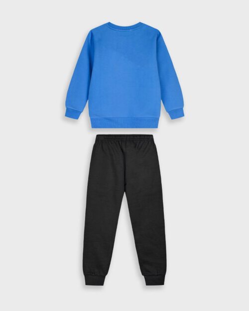 Παιδικό σετ φόρμας fleece μπλε-μαύρο Just a boy who loves his mama - Image 3