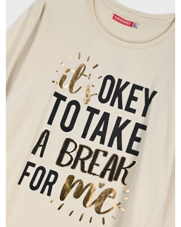 Παιδικό σετ αχνούδιαστο εκρού-μαύρο με κολάν - Image 2