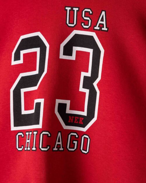Παιδικό σετ φόρμας fleece κόκκινο-μαύρο 23 Chicago - Image 2
