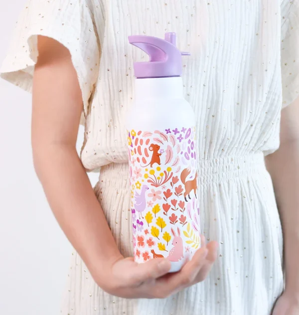 A Little Lovely Company XL Μπουκάλι με διπλό τοίχωμα από ανοξείδωτο ατσάλι 500ml-Flower Garden - Image 4