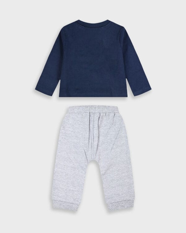 Βρεφικό σετ μπλε-γκρι αχνούδιαστο Go Team - Image 4