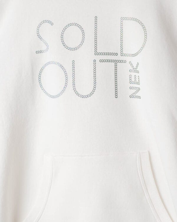 Παιδικό σετ fleece λευκό-λαδί Sold out με κολάν - Image 2