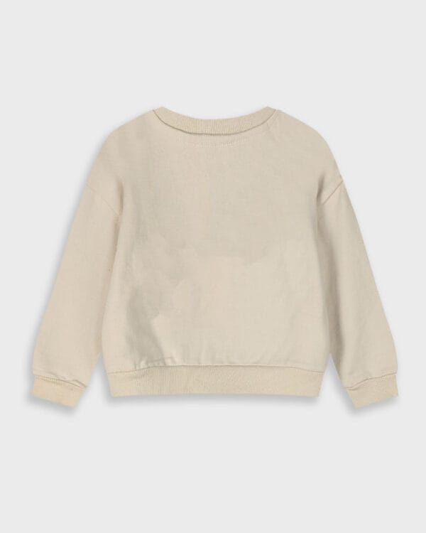 Παιδικό σετ στο χρώμα της βανίλιας με παντελόνι ριπ καμπάνα - Image 6