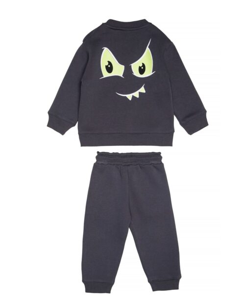 Παιδικό σετ φόρμας fleece ανθρακί Monster - Image 3