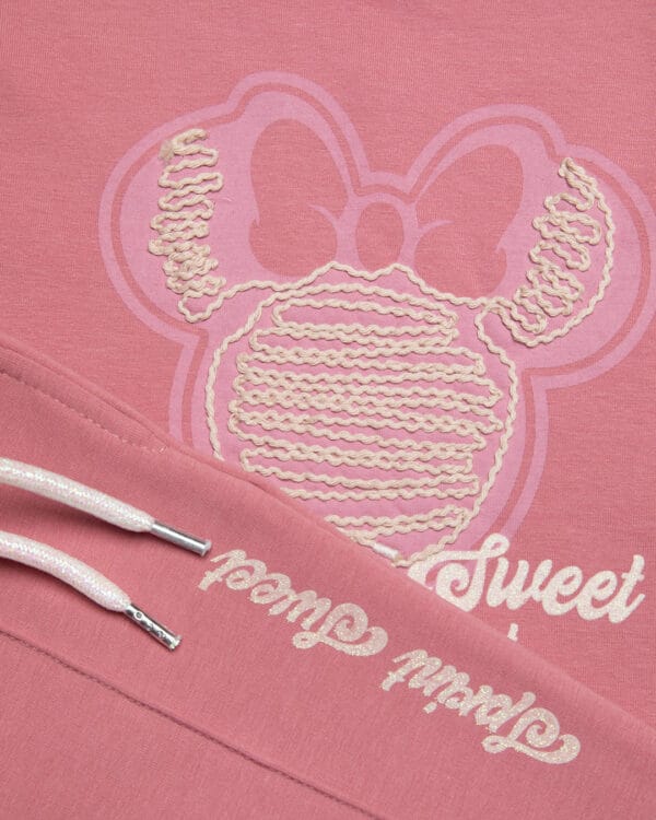 Παιδικό σετ φόρμας με ελαφρύ χνούδι ροζ Minnie - Image 2