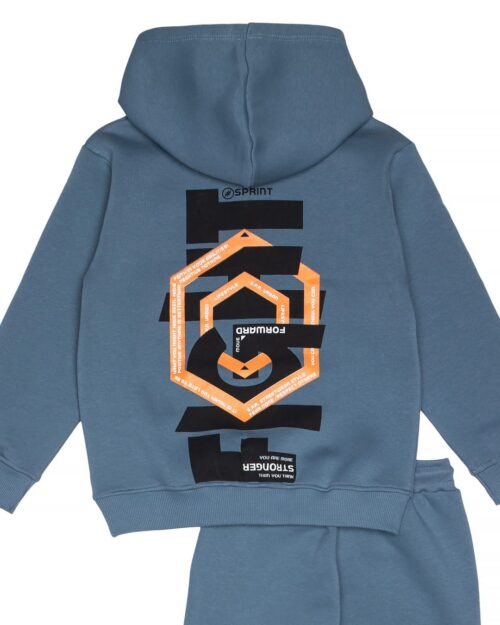 Παιδικό σετ φόρμας fleece ραφ - Image 4