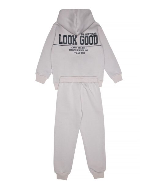 Παιδικό σετ φόρμας fleece γκρι Look good - Image 5