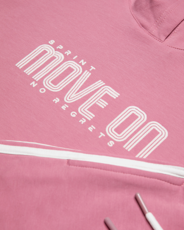 Παιδικό σετ με ελαφρύ χνούδι ροζ Move On με κολάν - Image 4