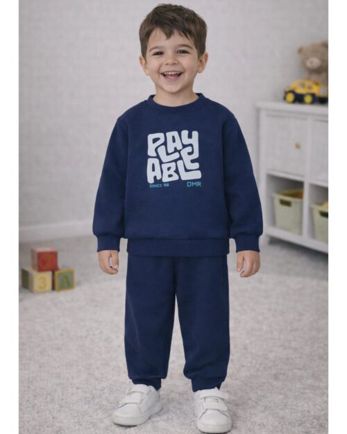 Παιδικό σετ φόρμας fleece μπλε Playable - Image 2
