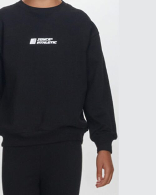 Παιδικό σετ fleece μαύρο Athletic με κολάν - Image 3